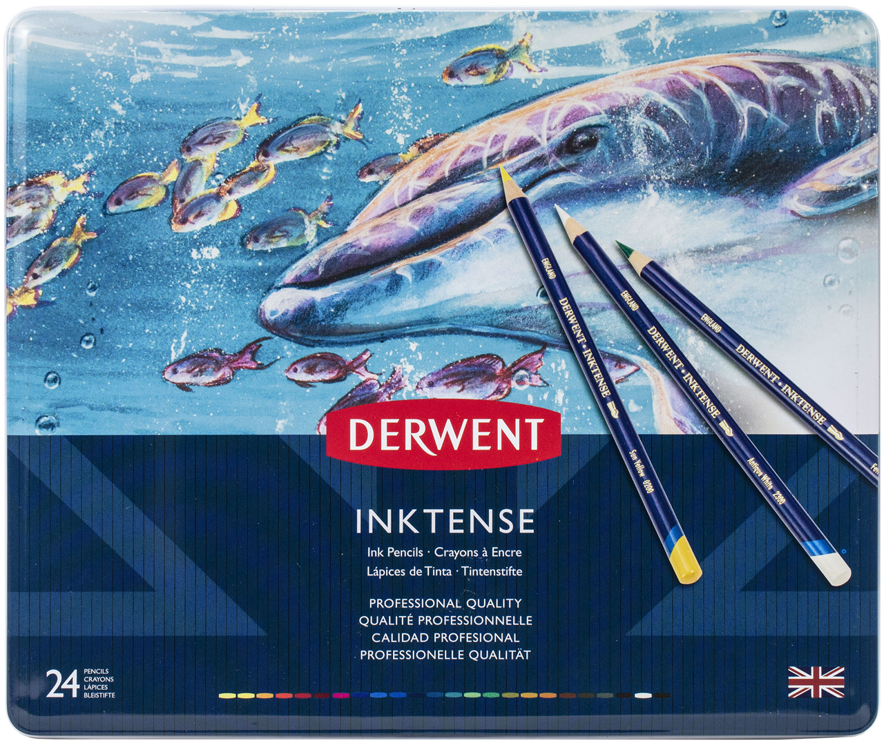 Set 24 Matite Colorate Inktense Scatola In Metallo — immagine 2