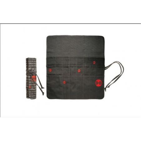 Rotolo Portapennelli  Cotone Con Tasche Chiusura In Corda