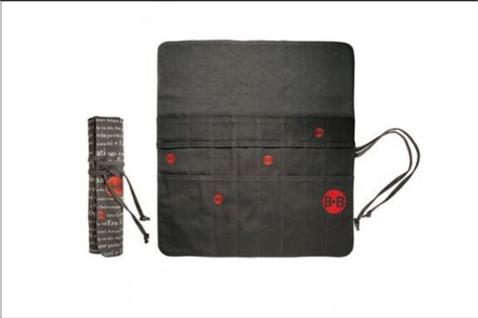 Rotolo Portapennelli Cotone Con Tasche Chiusura In Corda