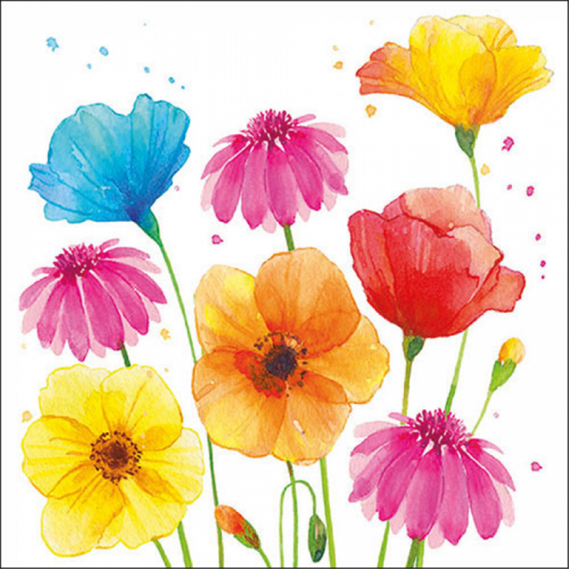 Tovagliolo 33x33 Carta Decorato Ambiente Colourful Summer Flower | Ambiente Europe B.v.