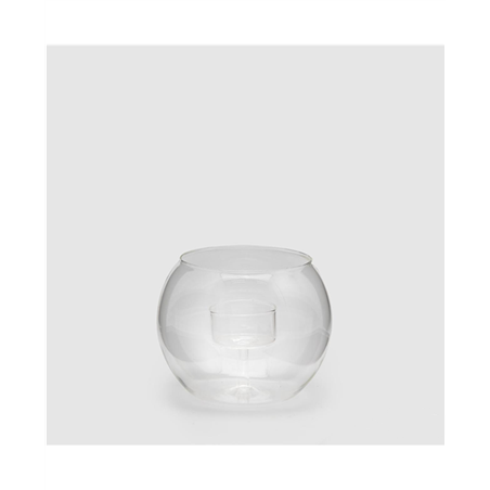 Porta Candela Sfera Vetro Galleggiante H9 D12cm