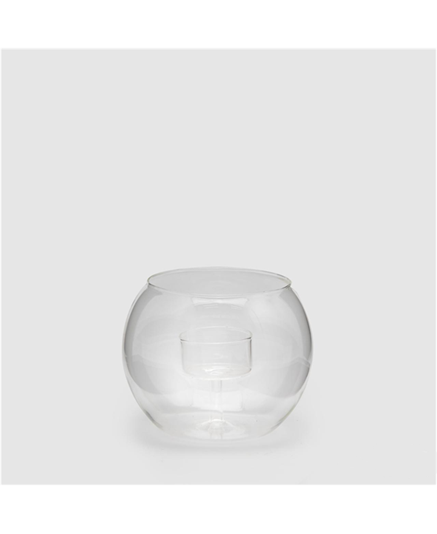 Porta Candela Sfera Vetro Galleggiante H9 D12cm