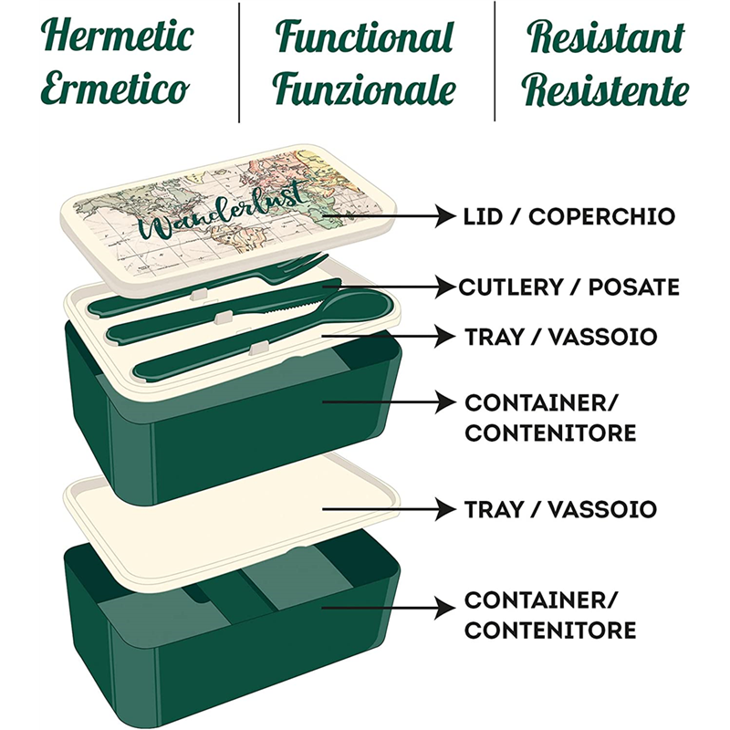 Sacchetto porta pranzo, Lunchbox, Borraccia e Lunchbox con cucchiaio To-Go  Organic Collection