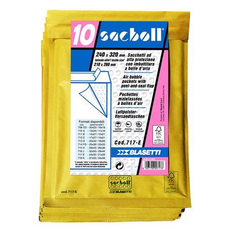 10 Pcs Pack Useful Brown Sacboll Envelope 22x26 E | Blasetti
