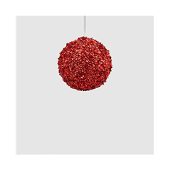 Ball D10cm Red Glitter Pvc | Edg - Enzo De Gasperi