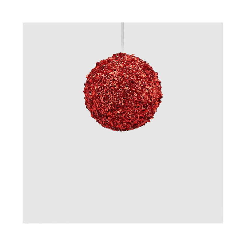 Ball D10cm Red Glitter Pvc | Edg - Enzo De Gasperi
