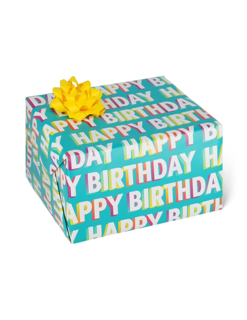 Carta Regalo 70x2mt Rotolo  Happy Birthday — immagine 2