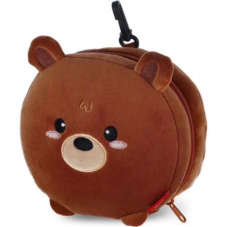 Cuscino Da Viaggio Con Mascherina Da Notte Teddy Bear