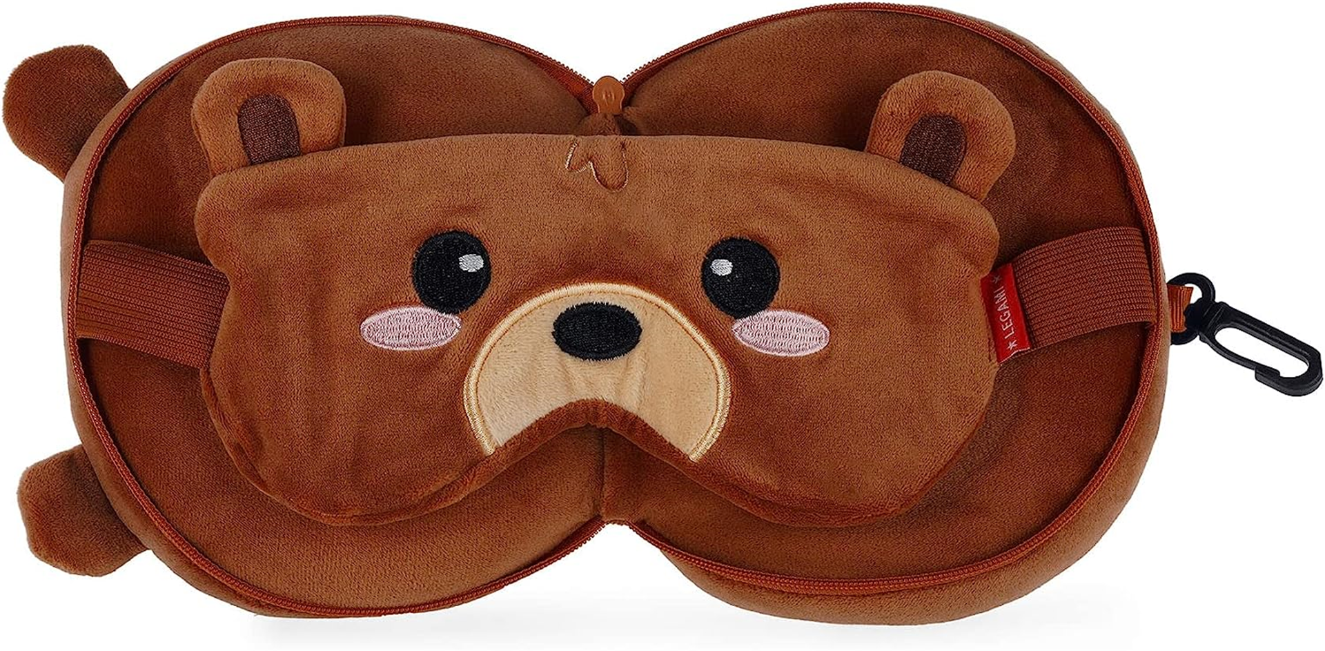 Cuscino Da Viaggio Con Mascherina Da Notte Teddy Bear — immagine 3