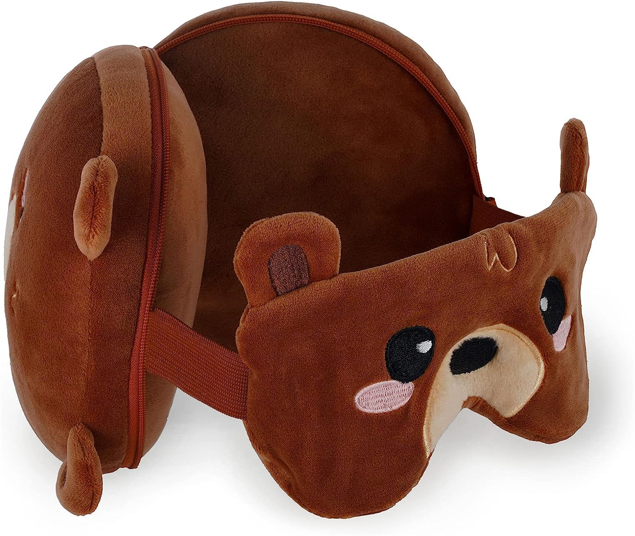Cuscino Da Viaggio Con Mascherina Da Notte Teddy Bear — immagine 4