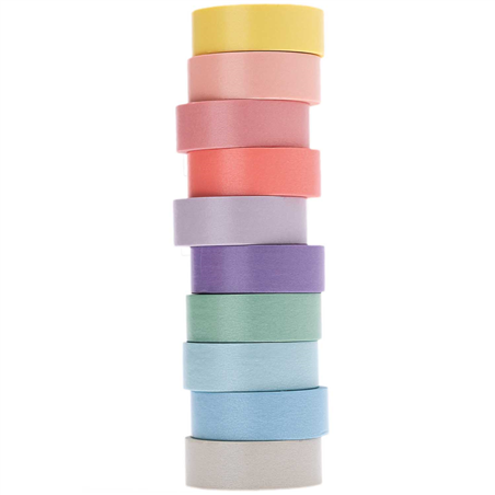 Tape Set 1.5cmx10mt 10pz Pastel Mix