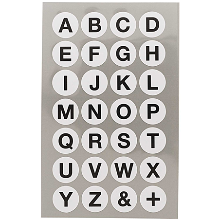 Stickers  Abc Dots Black White 18m