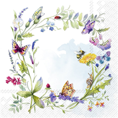 Tovagliolo 25x25 Carta Deco Primavera Spring Wreath | Schonhuber Spa - ag