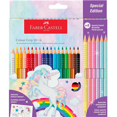 Astuccio 18 Matite Colorate + 6 Sparkle Edizione Speciale Unicorno | Faber Castell