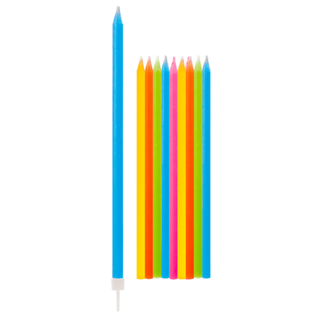 Candela Torta Magica C/sostegno 15.5cm 10pz Multicolor