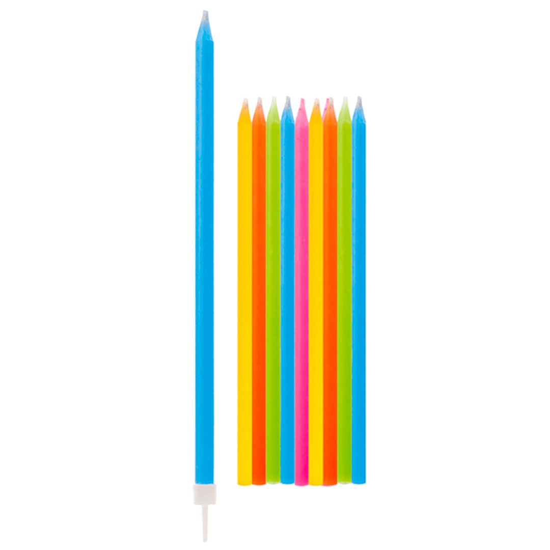 Candela Torta Magica C/sostegno 15.5cm 10pz Multicolor