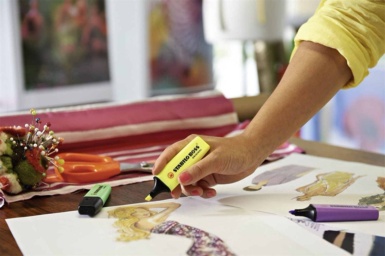 Evidenziatore - STABILO BOSS ORIGINAL - Giallo — immagine 4