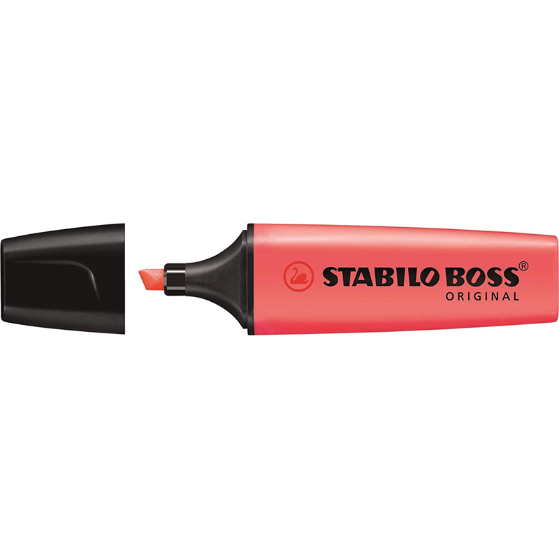 highlighter - stabilo boss original - red
