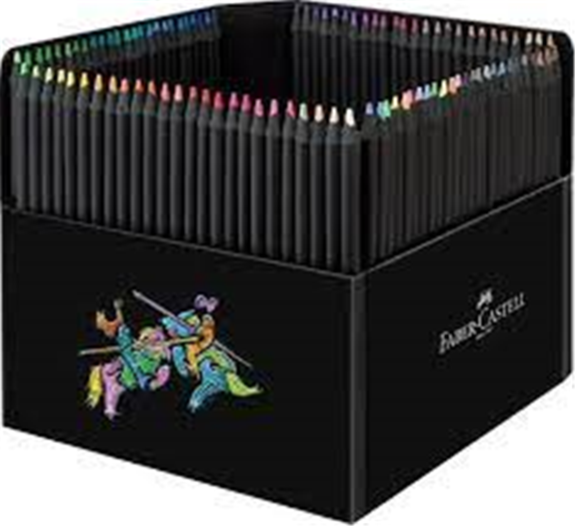 Astuccio 100 Matite Colorate Triangolari Black Edition — immagine 2