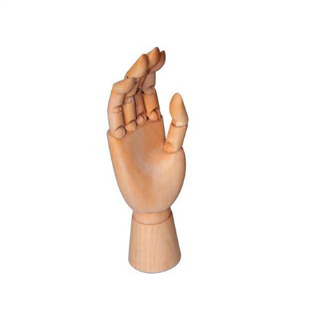 Mano Destra Donna Legno Snodabile Cm. 25