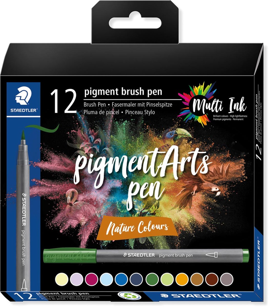 Set 12 Pigment Brush 371 Colori Natura