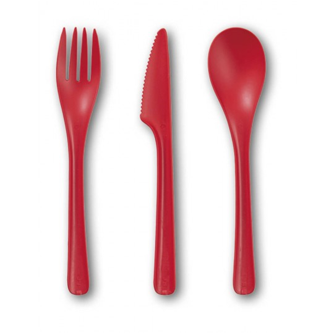 Cucchiaio Bio Bloom 17cm 25pz Rosso