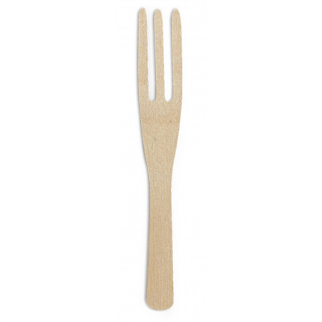Mini Forchetta Legno 8cm 100pz