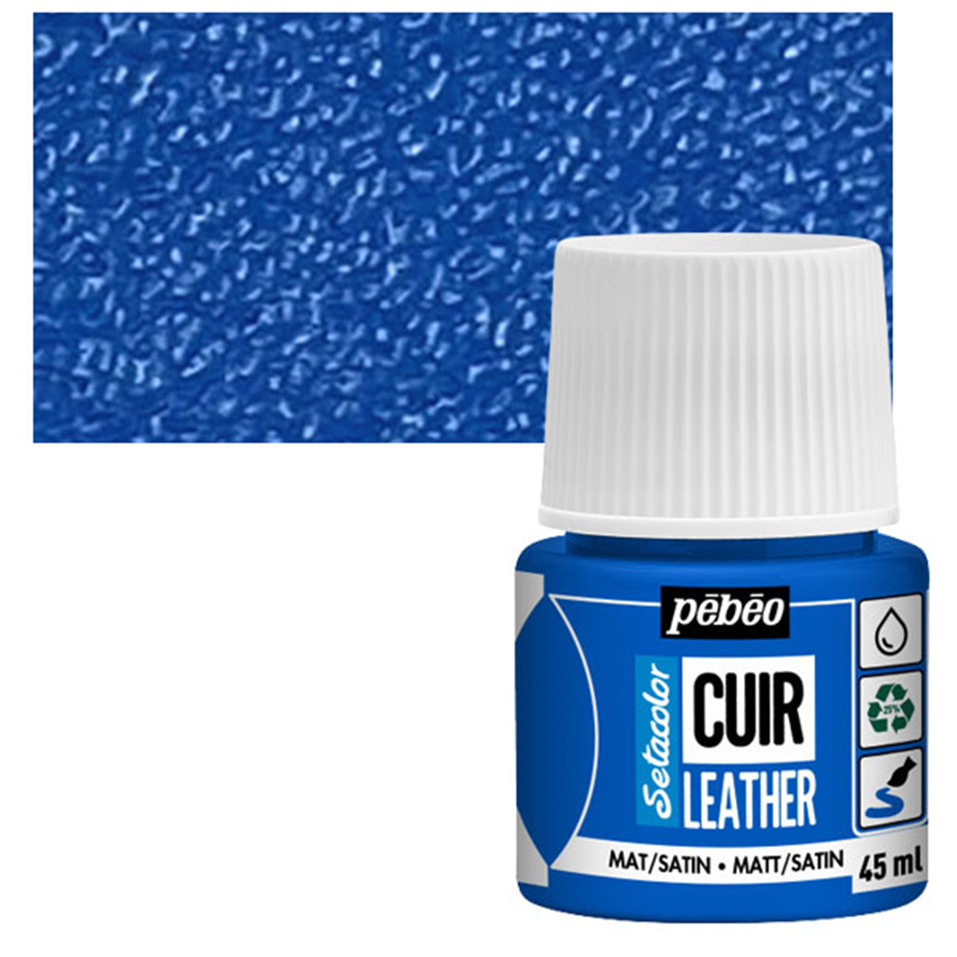 Colore Setacolor Pelle 45ml Blu Oceano