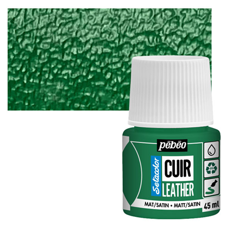 Colore Setacolor Pelle 45ml Verde Cactus