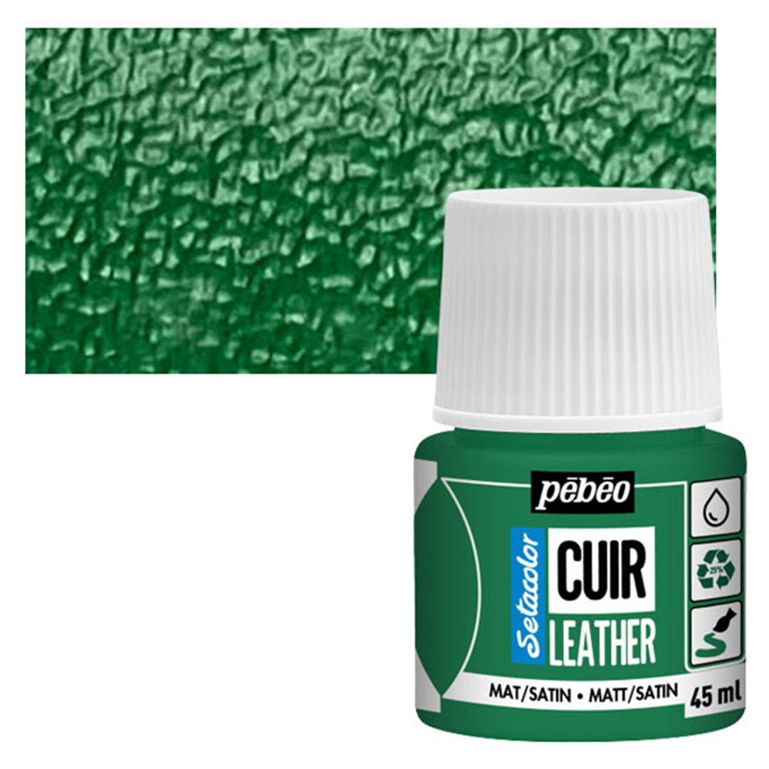 Colore Setacolor Pelle 45ml Verde Cactus