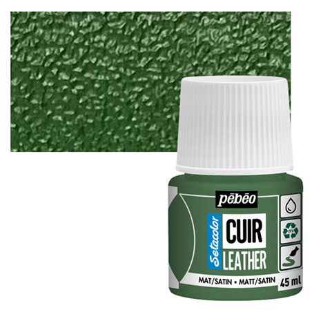 Colore Setacolor Pelle 45ml Verde Cachi