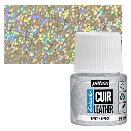 Colore Setacolor Pelle 45ml Glitter Iridescente