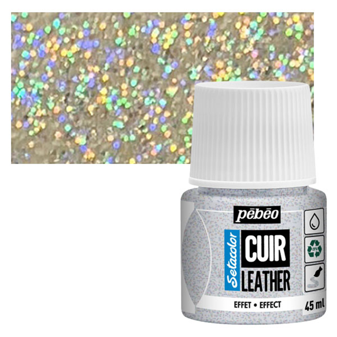 Colore Setacolor Pelle 45ml Glitter Iridescente