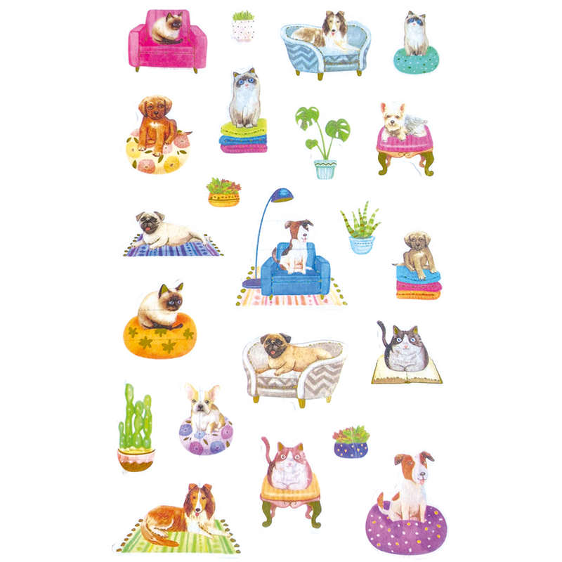 Stickers Rilievo Decorativi Dogs And Cats | Rossler Soho