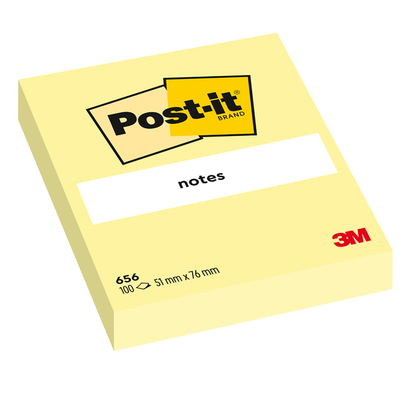 12 Pcs Pack Block 656 Pastel Yellow Canary 76x51mm 100fg 72gr | Post-it