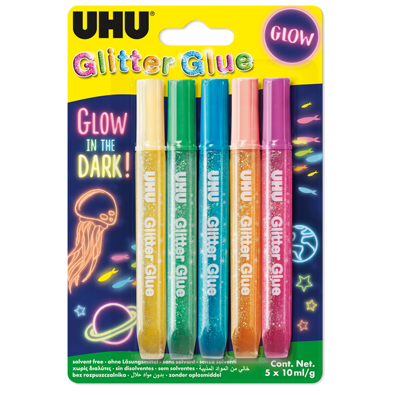 Colla Glitter Pz.5 Glow | Uhu