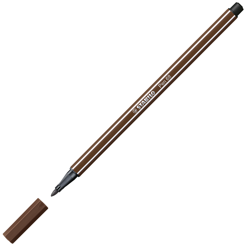 premium marker - stabilo pen 68 - brown