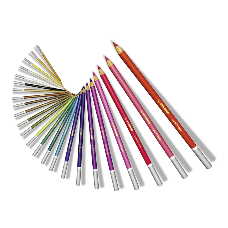 premium colored pencil - stabilo carbothello - metal box of 12 - assorted colors