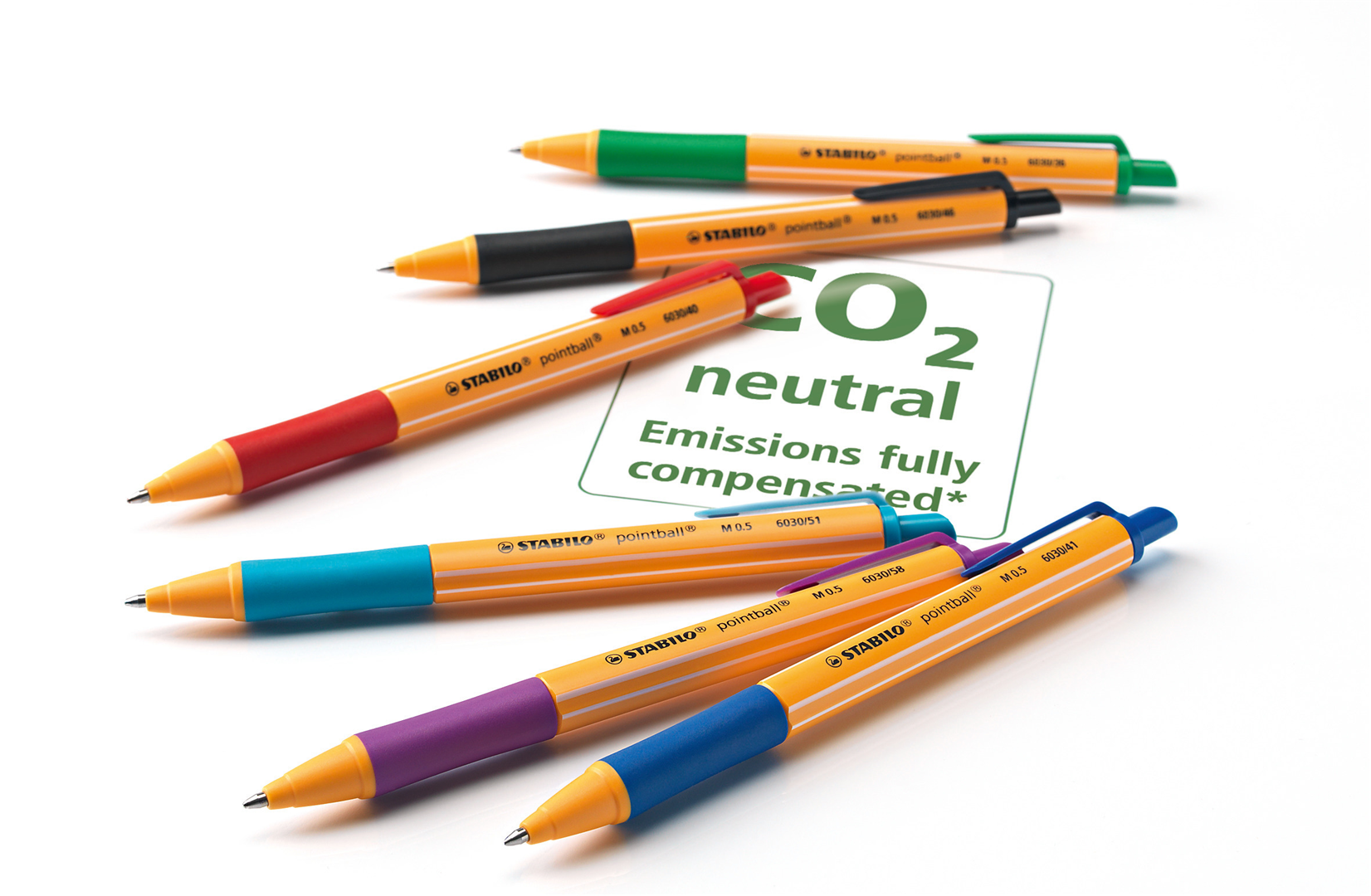 Penna a sfera Ecosostenibile - STABILO pointball - 79% Plastica Riciclata - Blu — immagine 4