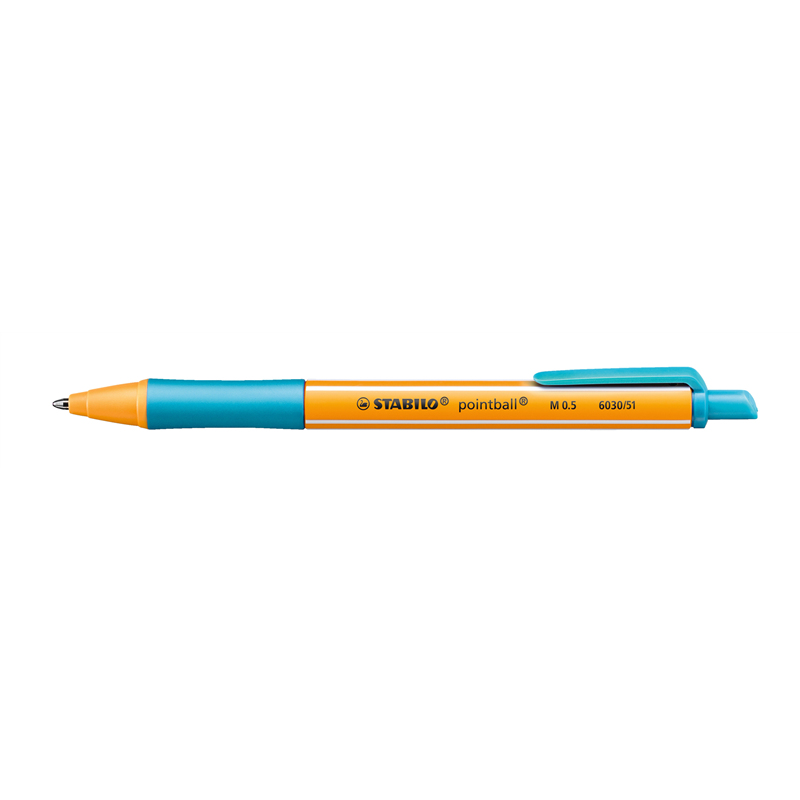 Eco-friendly ballpoint pen - stabilo pointball - 79% recycled plastic - turquoise