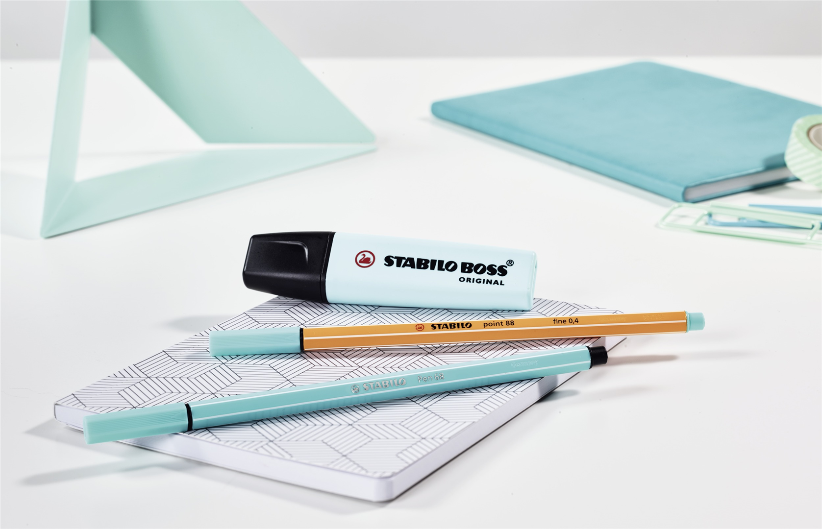 Evidenziatore - STABILO BOSS ORIGINAL Pastel - Astuccio da 4 - Colori assortiti — immagine 10