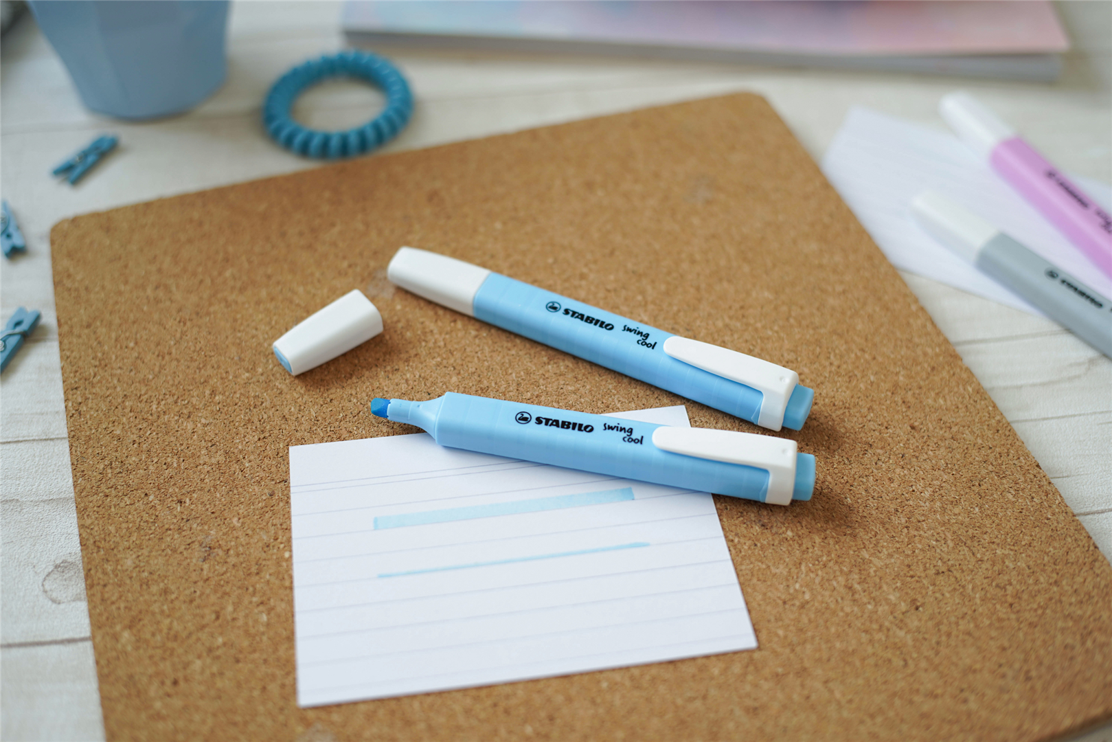 EVIDENZIATORE - STABILO SWING COOL PASTEL - AZZURRO CIELO — immagine 3