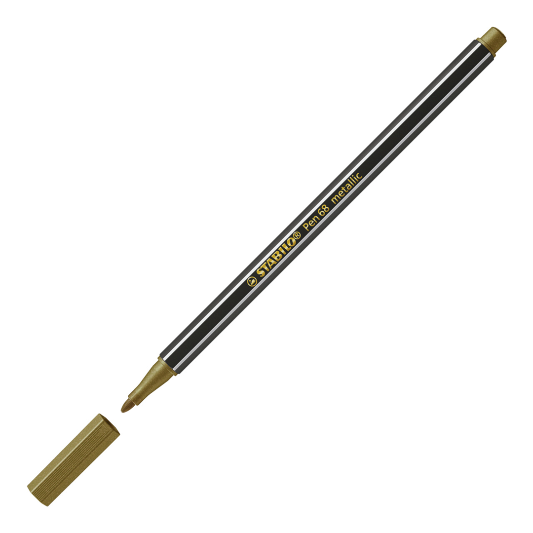 Pennarello Premium Metallizzato - STABILO Pen 68 metallic - Oro — immagine 2