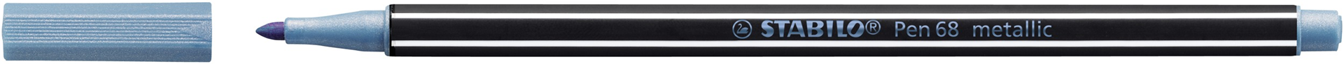 Pennarello Premium Metallizzato - STABILO Pen 68 metallic - Blu metallizzato — immagine 2