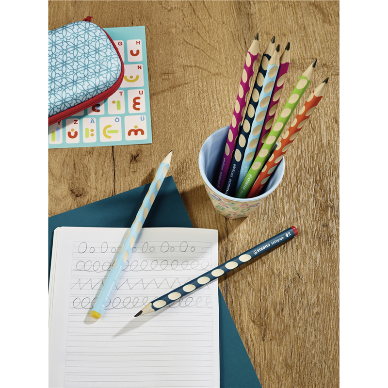 easygraph pencil for left-handed hb pink