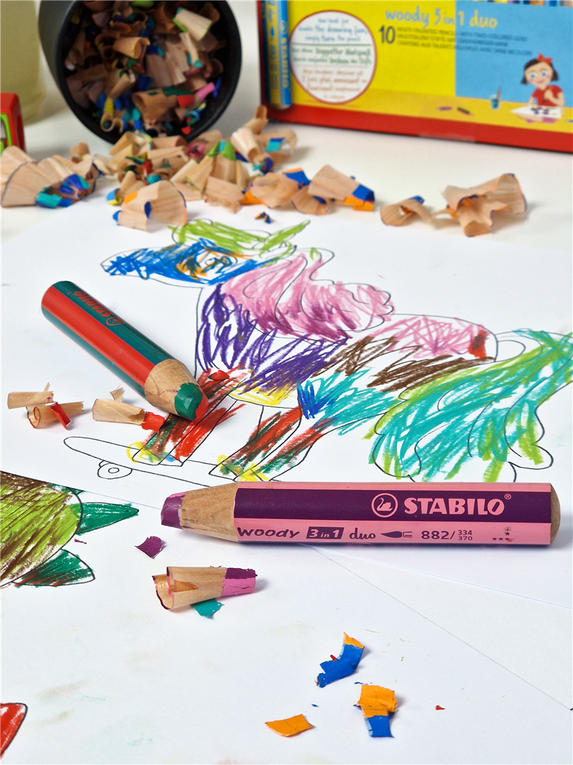 SET STABILO WOODY 3 IN 1 DUO PEZZI 5 + TEMPERINO — immagine 9