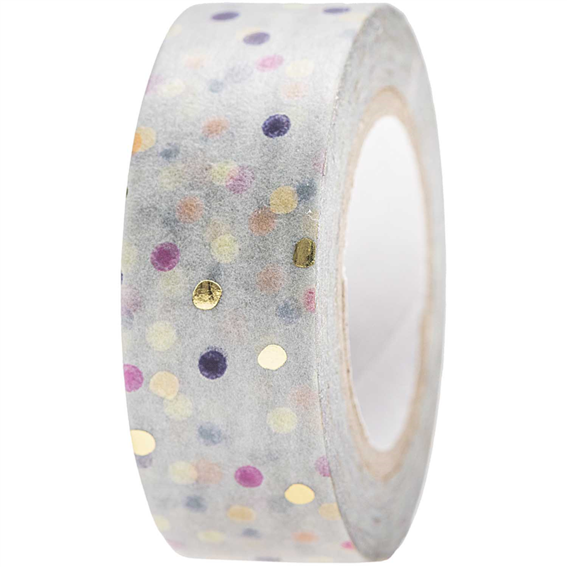 Tape 1.5cmx10mt Crafted Dots Blue | Rico Design