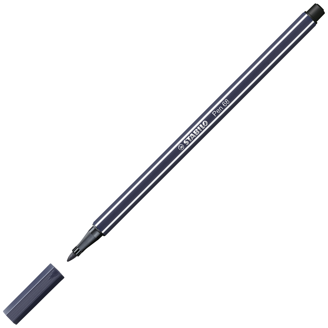 Pennarello Premium - STABILO Pen 68 - Grigio Di Payne — immagine 2