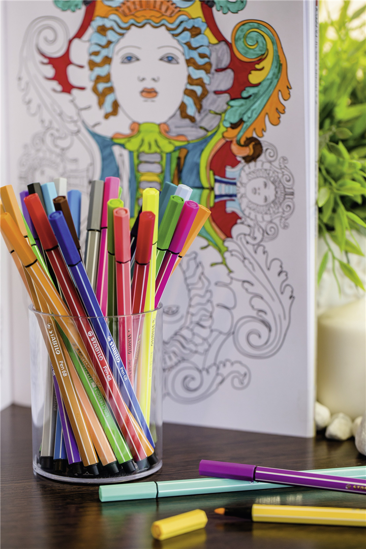 PENNARELLO PREMIUM - STABILO PEN 68 - SCATOLA IN METALLO DA 20 - COLORI ASSORTITI — immagine 5