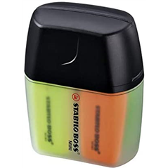 highlighter - stabilo boss mini - plastic box of 4 - assorted colors